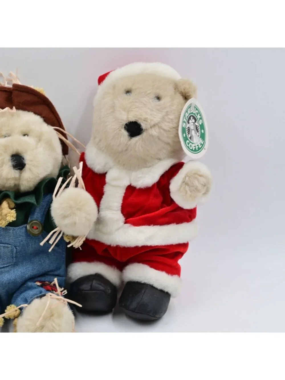 Starbucks Bearista Plush Lot of 3 Valentines Scarecrow Santa Bears New